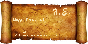 Nagy Ezékiel névjegykártya